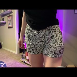 White and black Aerie shorts